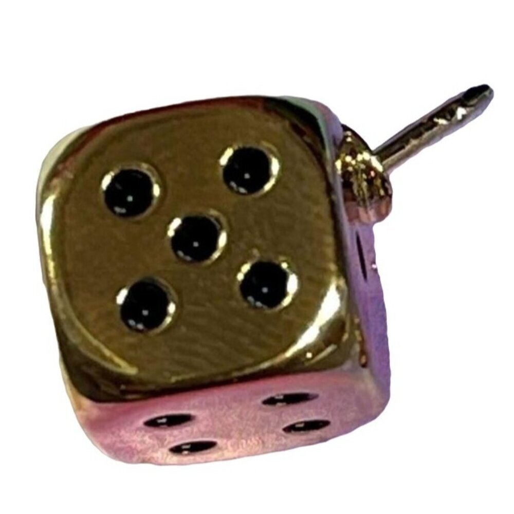 Dice Cube Brooch Lapel Pin Game Enamel Badge Accessories Jewelry Gift